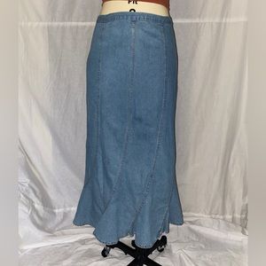 denim maxi skirk